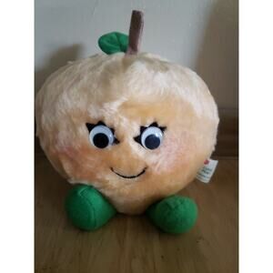 1992 Del Monte Country Yumkin Lushie Peach Anthropomorphic Plush 8" Stuffed Toy